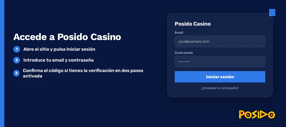 Pasos acceso casino