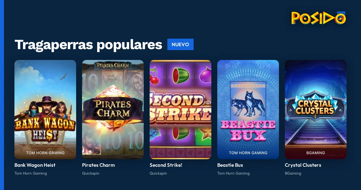 Revisa tragaperras populares destacadas.